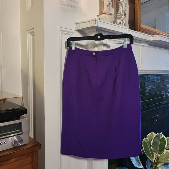 Vintage 1980s Gianni Versace Purple Dress Suit - Picture 5 of 9